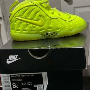 Lime green Nike foamposits